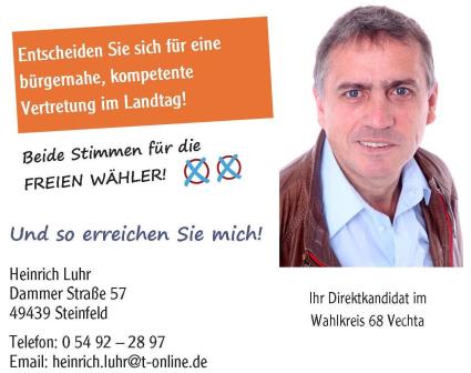 beide Stimmen für die FREIEN WÄHLER